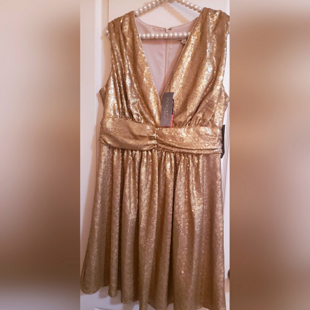 Eva Mendes by New York & Company Sequin Midi Dress
